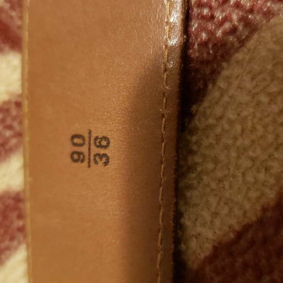 Allen Edmonds Mens Calfskin Leather Belt Brown 39506 Made in USA 36 - Picture 7 of 7